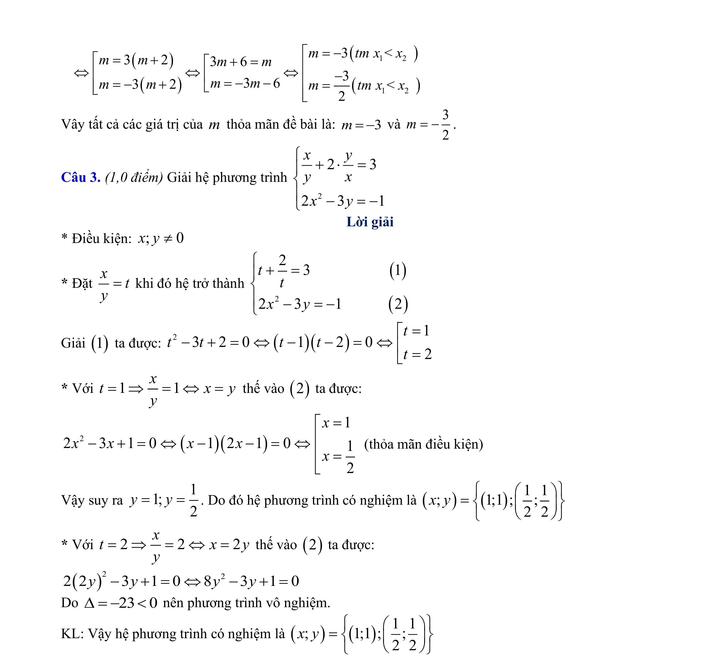 Đáp án đề thi tuyển sinh lớp 10 môn toán Nam Định 2021 (trang 2)