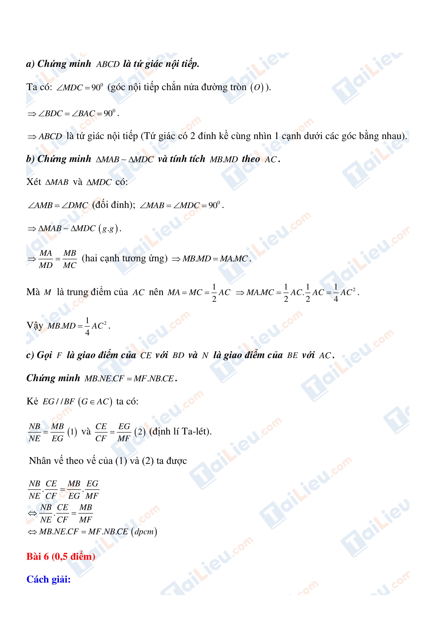 Đáp án đề thi tuyển sinh lớp 10 môn toán Sóc Trăng 2020 (Phần 5)