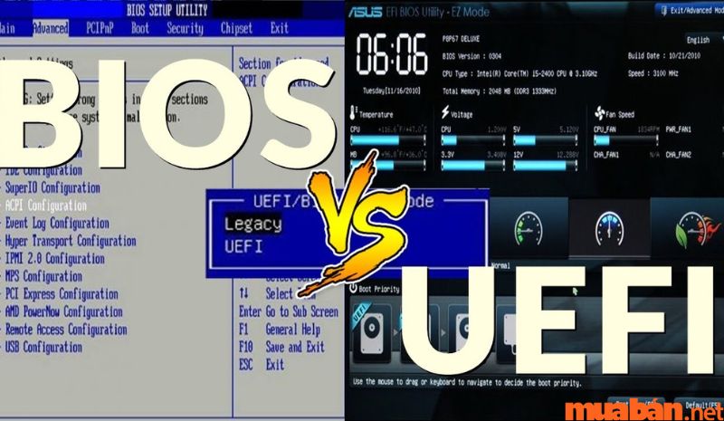 Sự khác nhau giữa UEFI và BIOS là gì?