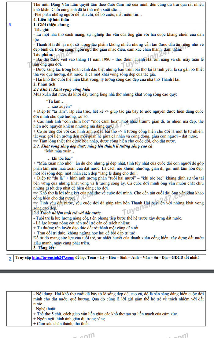 Đáp án đề thi tuyển sinh lớp 10 môn văn Thanh Hóa 2019-2020 (Phần 2)