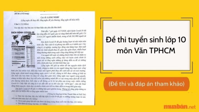 Đề thi tuyển sinh vào 10 môn Văn TPHCM