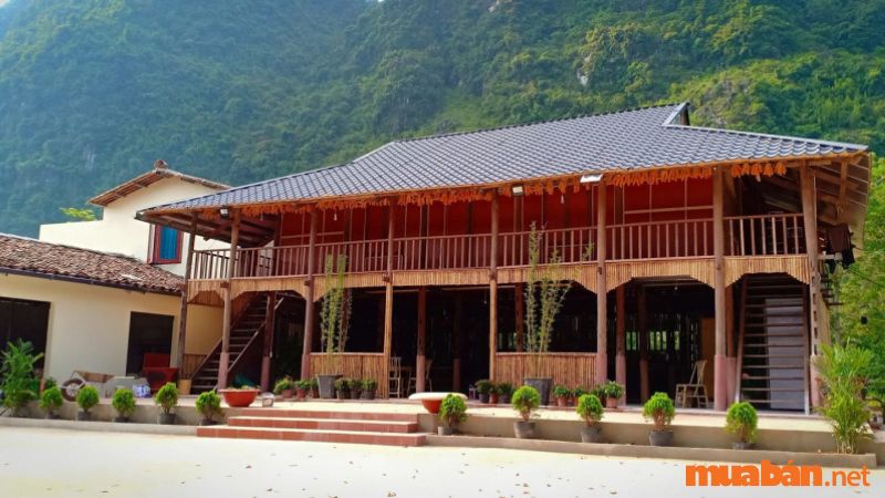 không gian sân vườn lương sơn homestay 