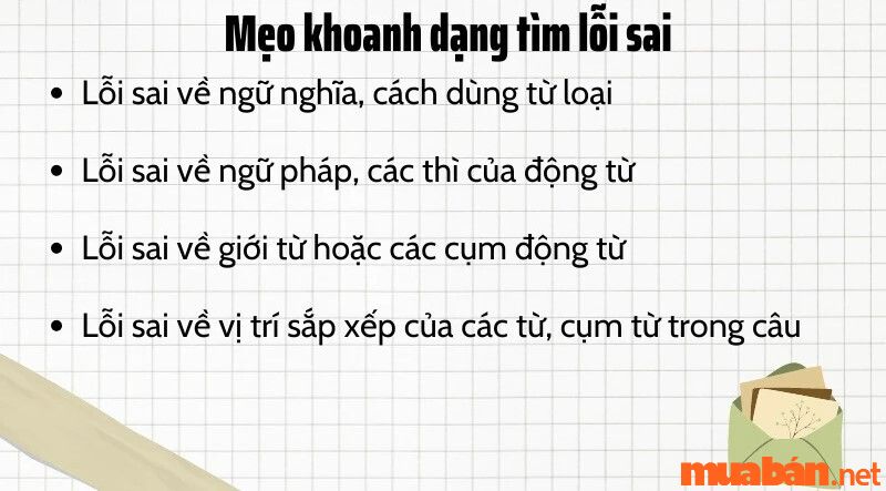 Mẹo làm bài tìm lỗi sai trong bài thi trắc nghiệm Tiếng Anh