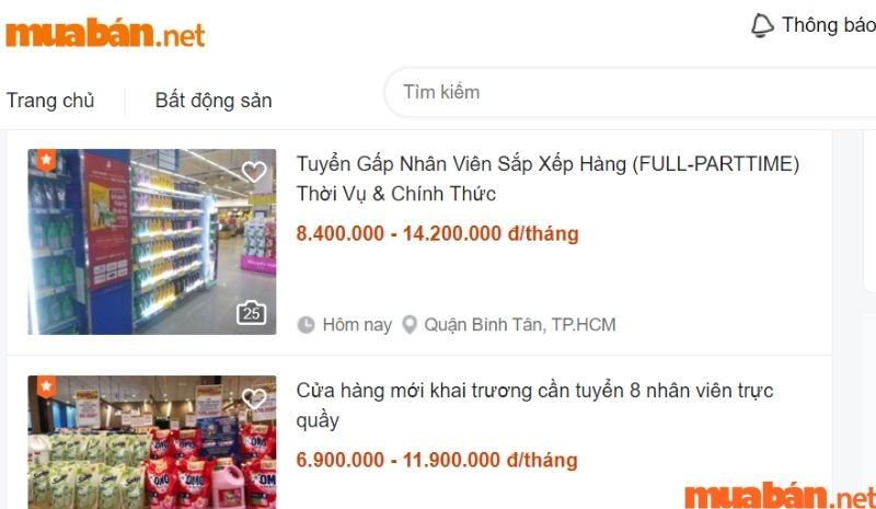 Hiện đang có rất nhiều việc làm hấp dẫn cho sinh viên trên trang Muaban.net