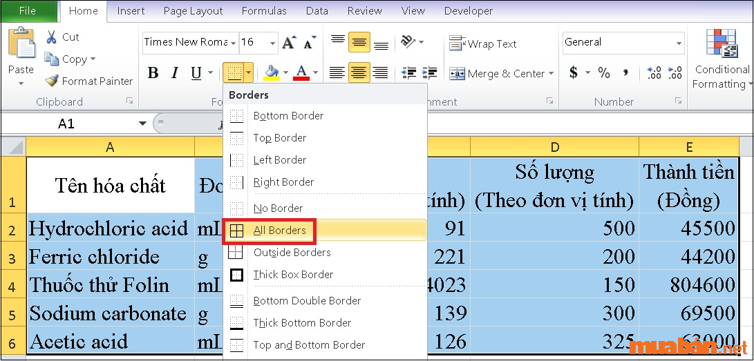 Cách tạo bảng Excel