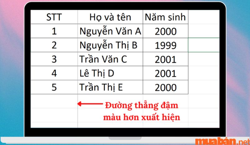 Khi xuất hiện đường chỉ đen là bạn đã hoàn tất việc cố định