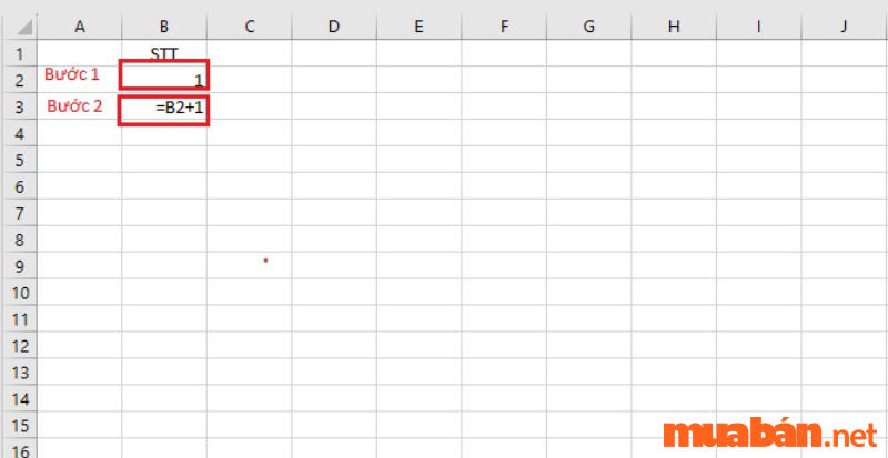 Sử dụng công thức để đánh số thứ tự trong Excel