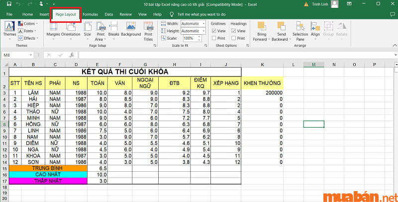 Cách in Excel