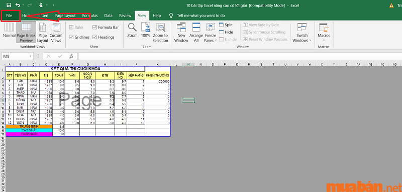 Cách in Excel