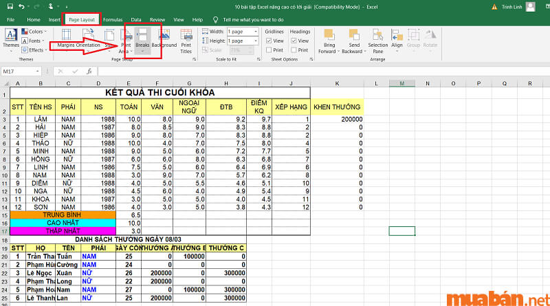 Cách in Excel