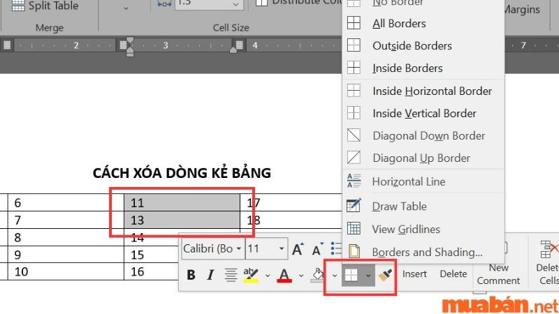 Cách xóa dòng kẻ trong Word 