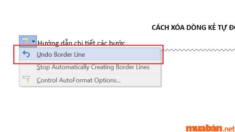 Cách xóa dòng kẻ trong Word 