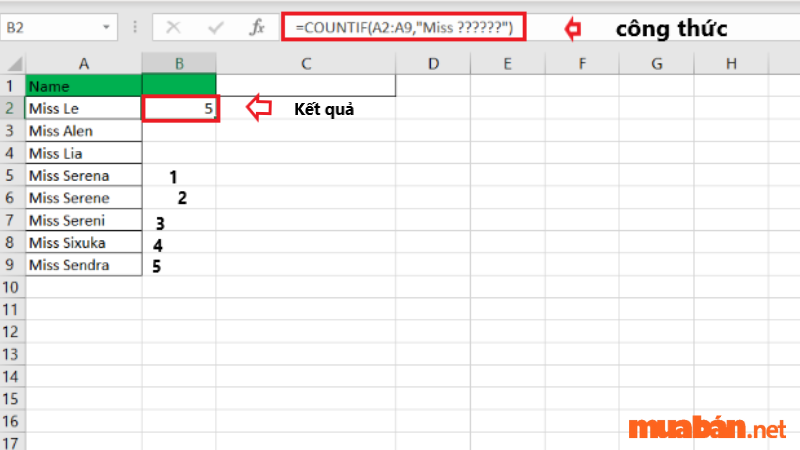 Cách dùng hàm Countif
