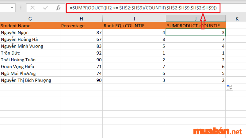 Cách dùng hàm Countif 