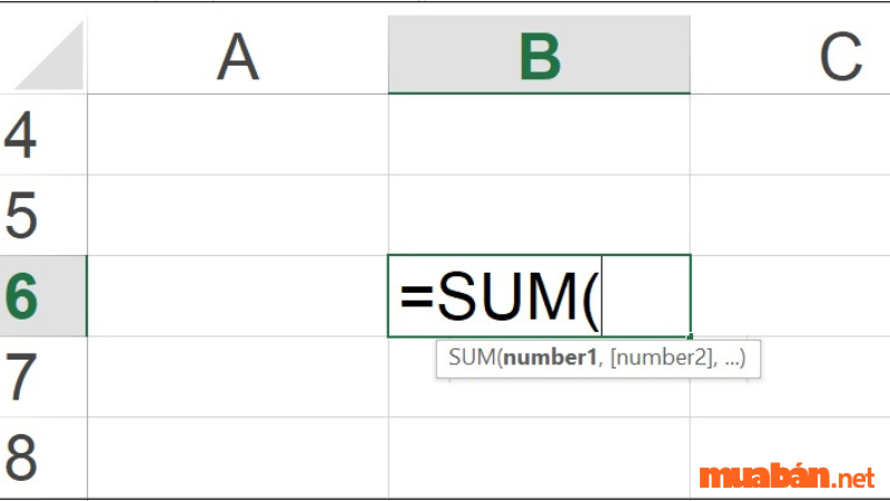 Cách dùng hàm Sum 