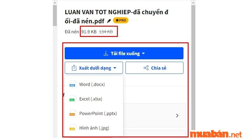 Nhấn chon "Tải file xuống"