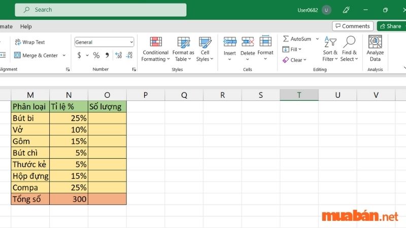 Mở bảng tính Excel