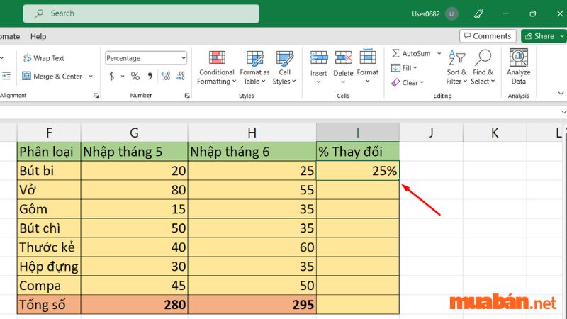 Áp dụng công thức cho các dòng dưới