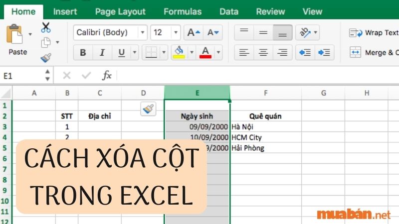 Bài viết dưới đây Mua bán sẽ hướng dẫn bạn các thao tác thêm cột và cách xóa cột trong Excel nhanh chóng và thuận tiện nhất