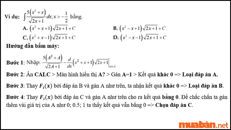 Ví dụ tìm nguyên hàm F(x) của hàm số f(x)