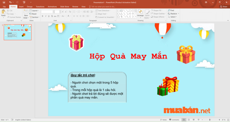 cách làm trò chơi trên powerpoint