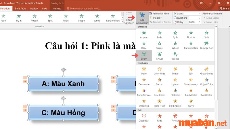 cách làm trò chơi trên powerpoint
