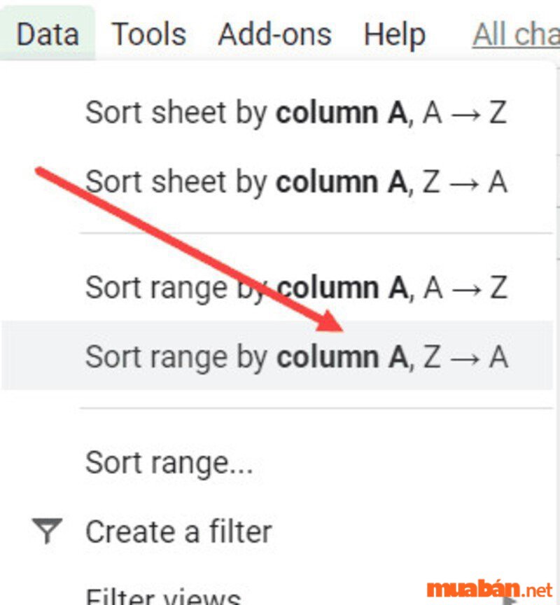 cách xóa dòng trống trong google sheet