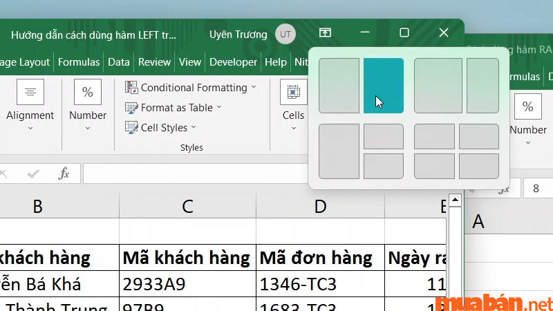 Việc chọn file Excel nào đầu tiên không ảnh hưởng đến cách mở 2 file Excel cùng lúc