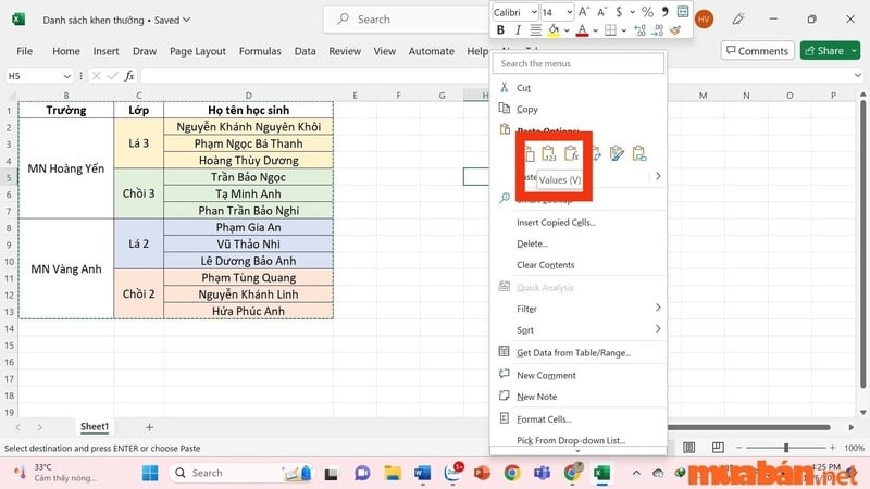 Cách copy sheet trong Excel