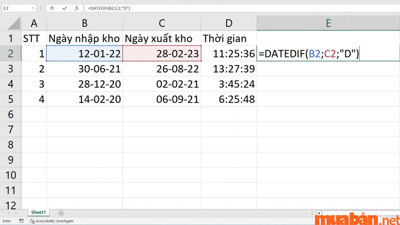 Chữ “d” trong công thức có nghĩa là số ngày trong một khoảng thời gian