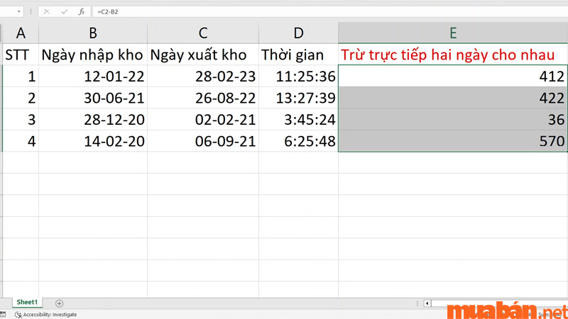 Bạn có thể sao chép công thức cho các dòng khác