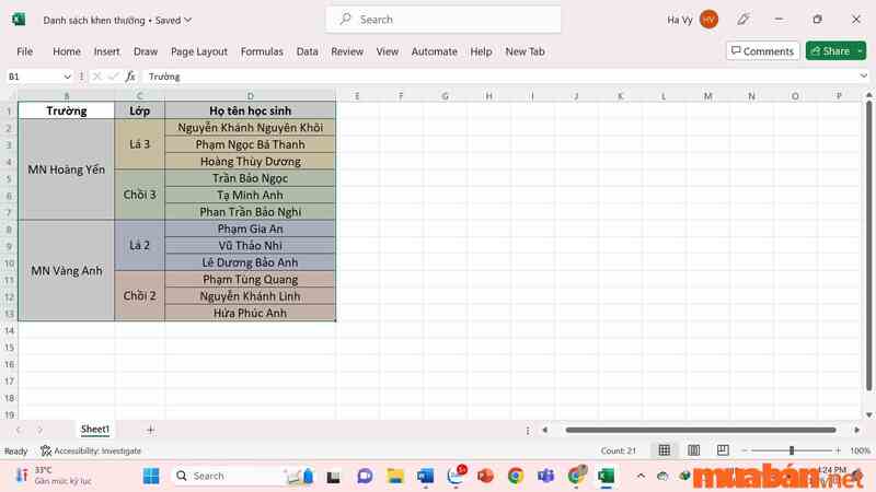 Cách copy sheet trong Excel