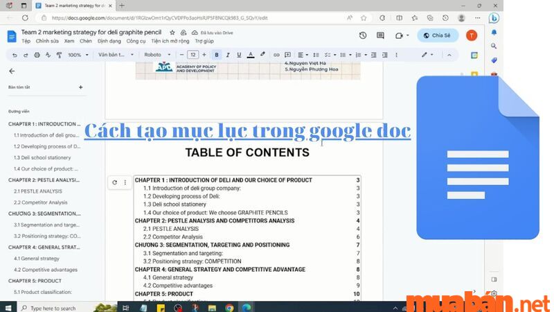 Hướng dẫn chi tiết cách tạo mục lục trong Google Doc đơn giản, đầy đủ nhất