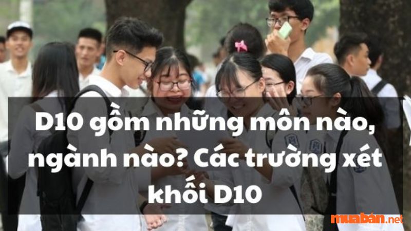 Các trường đại học tuyển sinh khối D10