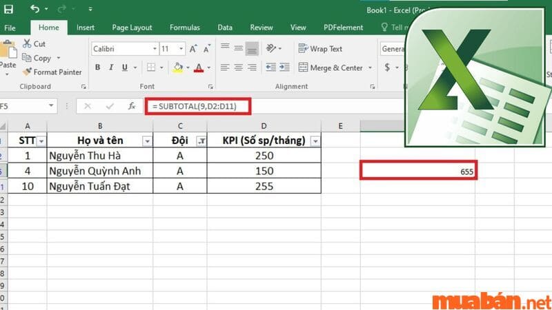 Cách dùng hàm Subtotal trong Excel chi tiết nhất 2023