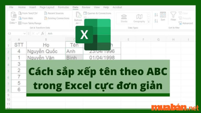 [Video] Cách sắp xếp tên theo ABC trong Excel cực dễ