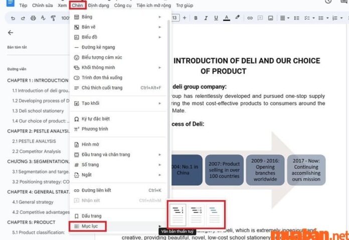 Chi tiết cách tạo mục lục trong Google Doc đơn giản, nhanh nhất