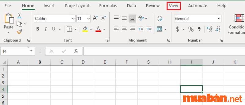 Cách xóa dòng kẻ trong Excel tạm thời bằng cách sử dụng chức năng View