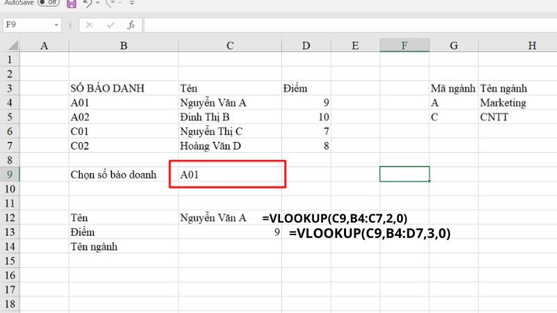 Hướng dẫn sử dụng hàm VLOOKUP tra cứu