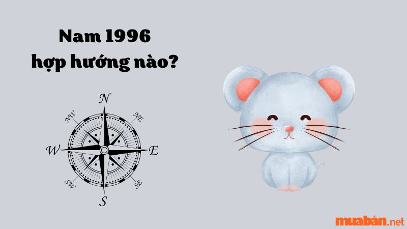 In which direction are men born in the year of the Rat 1996?