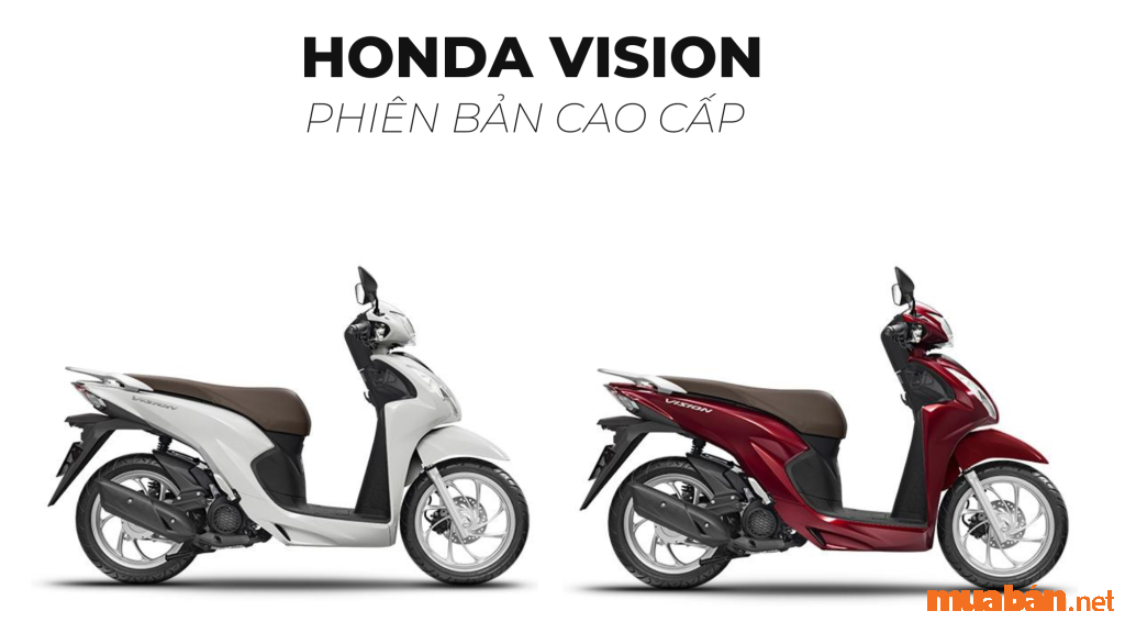 Honda Vision 2024 Phiên Bản Cao Cấp - Màu trắng đen, đỏ đen