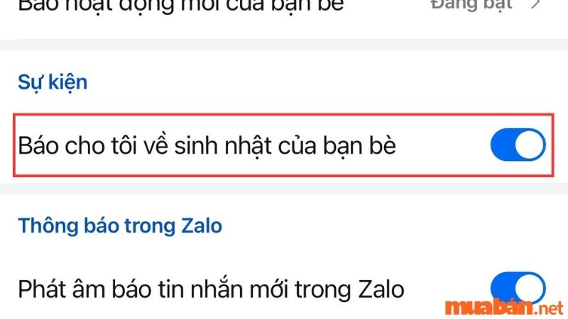 cách đổi ngày sinh trên zalo