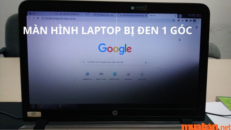 Màn hình laptop bị đen 1 góc