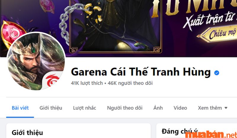 Tham gia ngay Facebook group của game Cái Thế Tranh Hùng để nhận nhiều thông báo về code