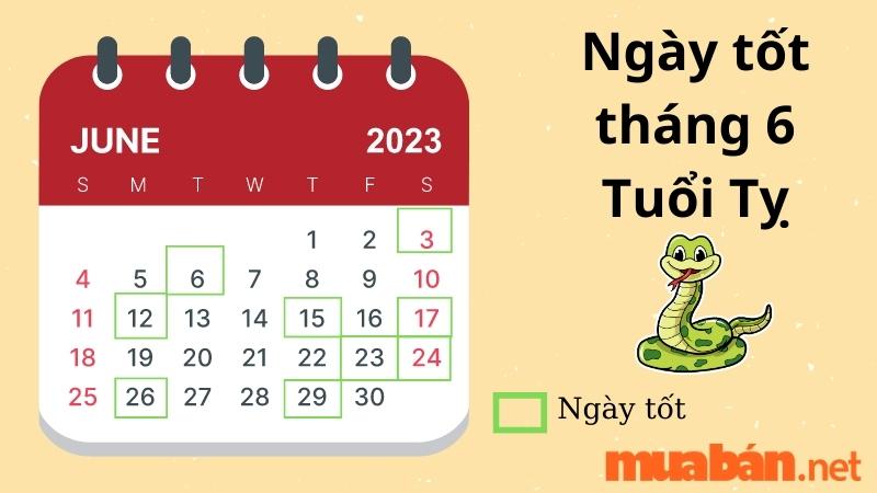 Ngày tốt tháng 6 cho người tuổi Tỵ