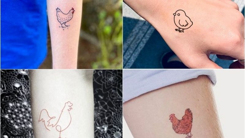 Tattoo Gà - Nhìn cái gièeeeee??? Hơi mập mạp xíu thôi mà, người ta gọi là  cơ bắp không múi đó kkk Hình xăm cute vui vẻ không gạu như này dễ