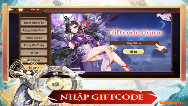 Nhập Giftcode và nhận các vật phẩm hấp ẫn từ game