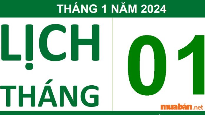 tháng 1 có bao nhiêu ngày