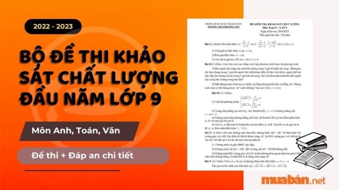 Bộ đề thi khảo sát chất lượng đầu năm lớp 9