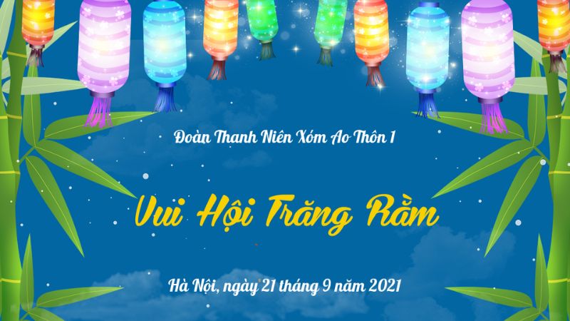 Background vui Tết Trung Thu đẹp 2023